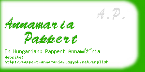 annamaria pappert business card